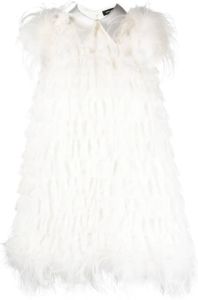 STYLAND Mini-jurk met veren Wit