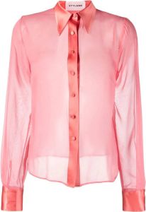 STYLAND Semi-doorzichtige blouse Roze