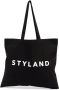 STYLAND Shopper met logoprint Zwart - Thumbnail 1