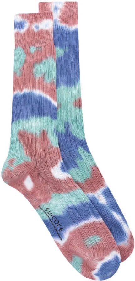 Suicoke Sokken met tie-dye print Blauw