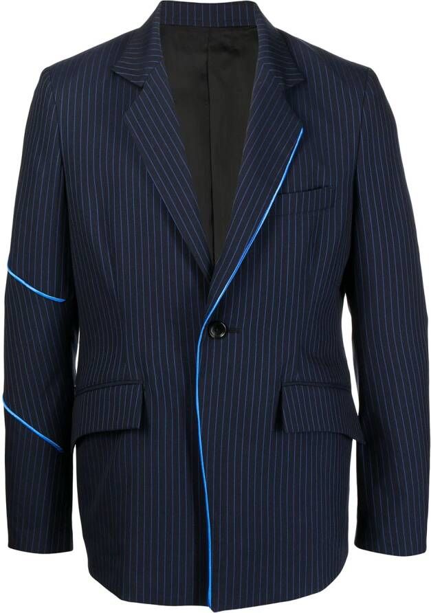 Sulvam Blazer met krijtstreep Blauw