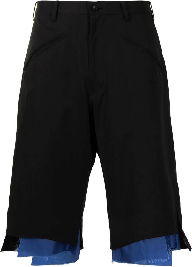 Sulvam Shorts met contrasterende afwerking Zwart