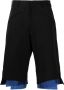 Sulvam Shorts met contrasterende afwerking Zwart - Thumbnail 1