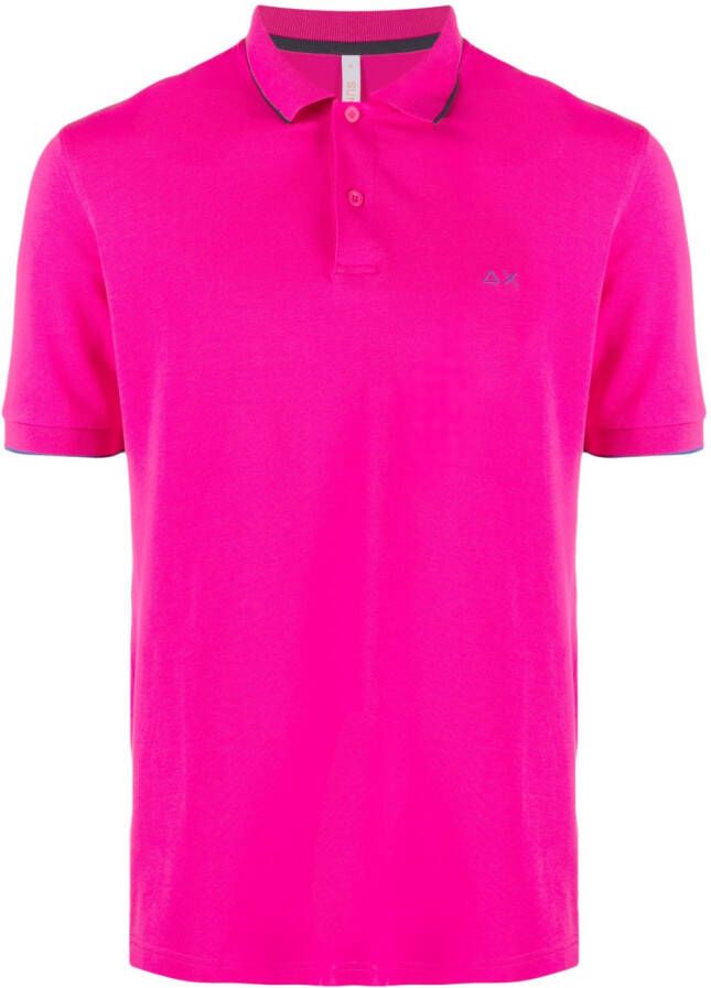 Sun 68 Poloshirt met geborduurd detail Roze