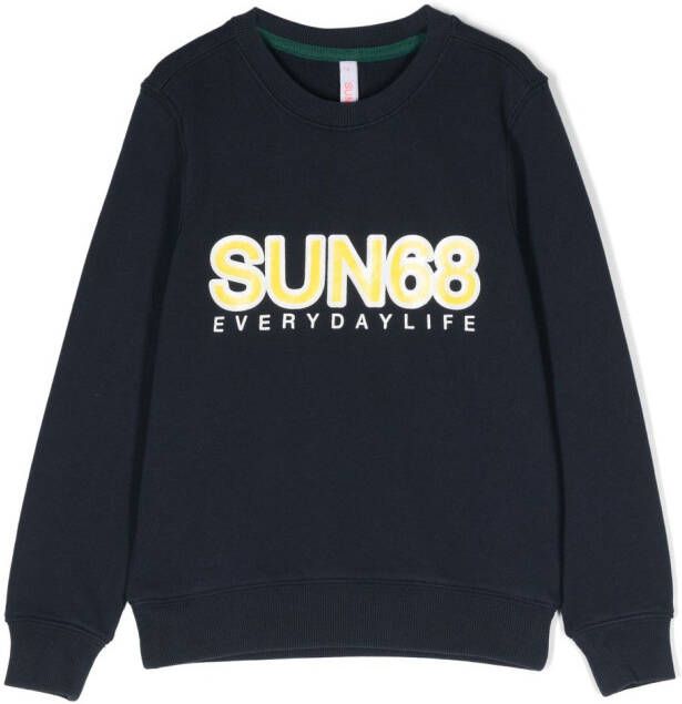 Sun 68 Sweater met logo Blauw