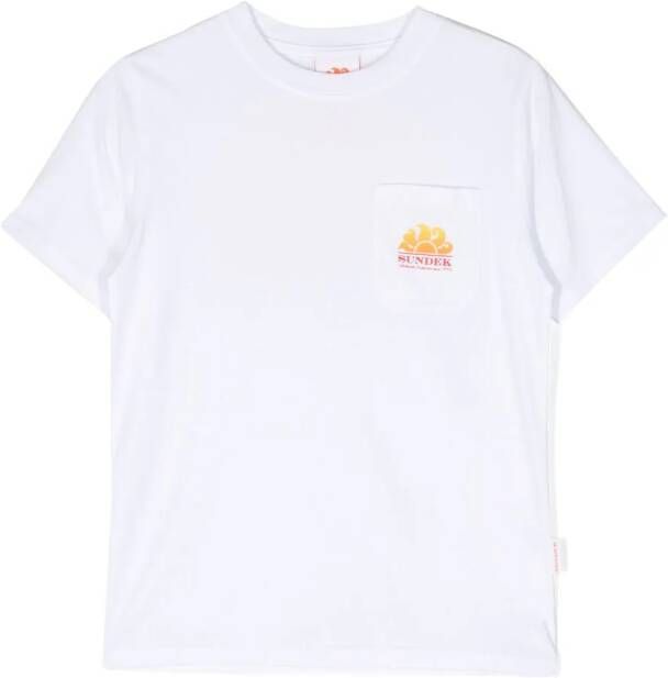 Sundek T-shirt met logoprint Wit