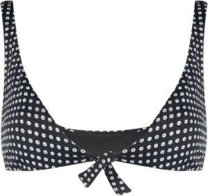 Sundek x 10 CORSO COMO tie-fastening bikini top Zwart
