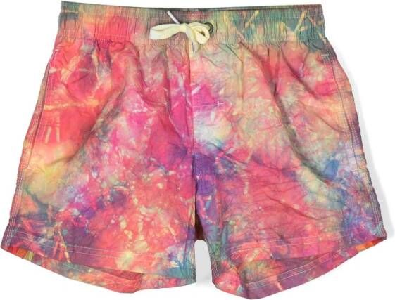 Sundek Zwembroek met abstracte print Blauw