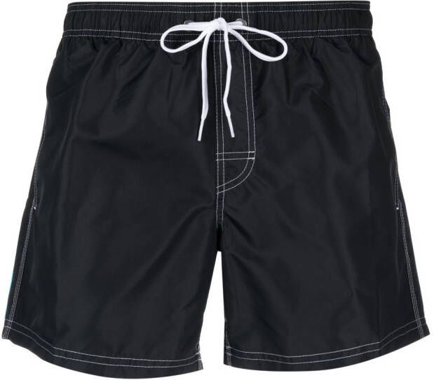 Sundek Zwembroek met logopatch Zwart