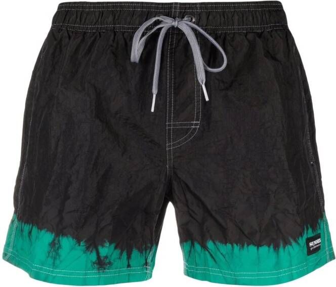 Sundek Zwembroek met logopatch Zwart
