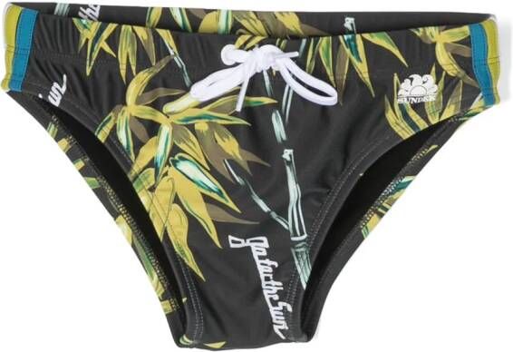 Sundek Zwembroek met logoprint Groen