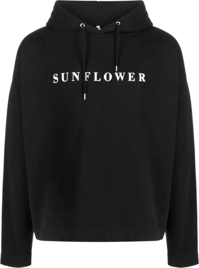 Sunflower Hoodie met logoprint Zwart