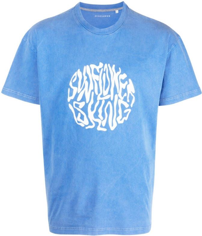 Sunflower T-shirt met logoprint Blauw