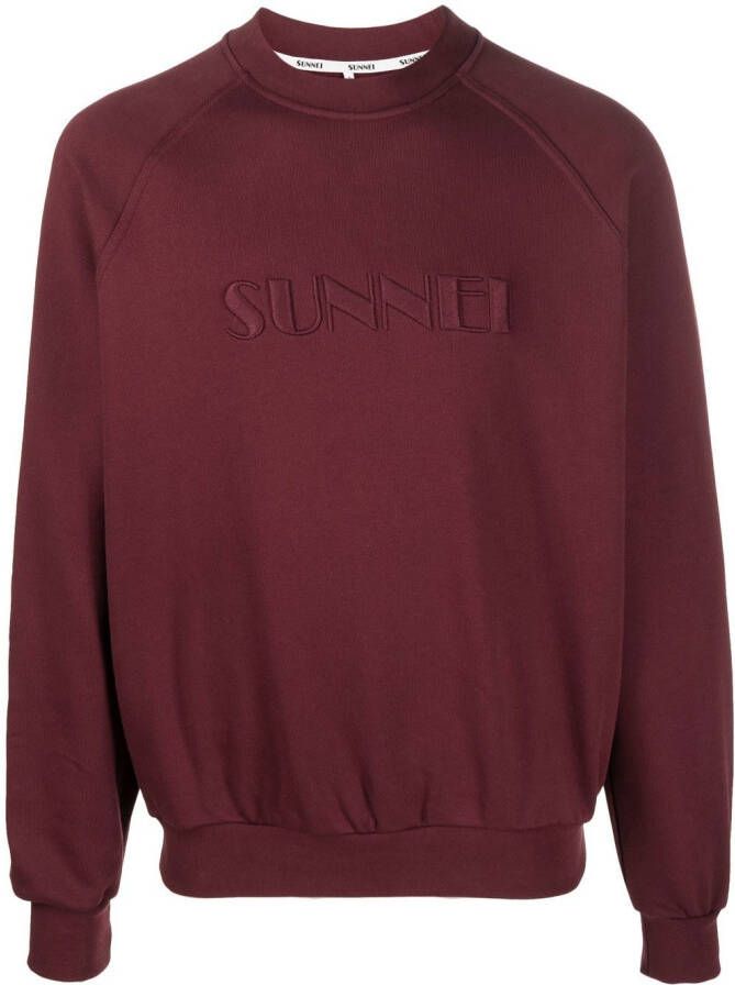 Sunnei Sweater met geborduurd logo Rood
