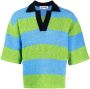 Sunnei Gestreept poloshirt Blauw - Thumbnail 1