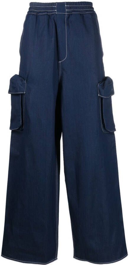 Sunnei Jeans met wijde pijpen Blauw