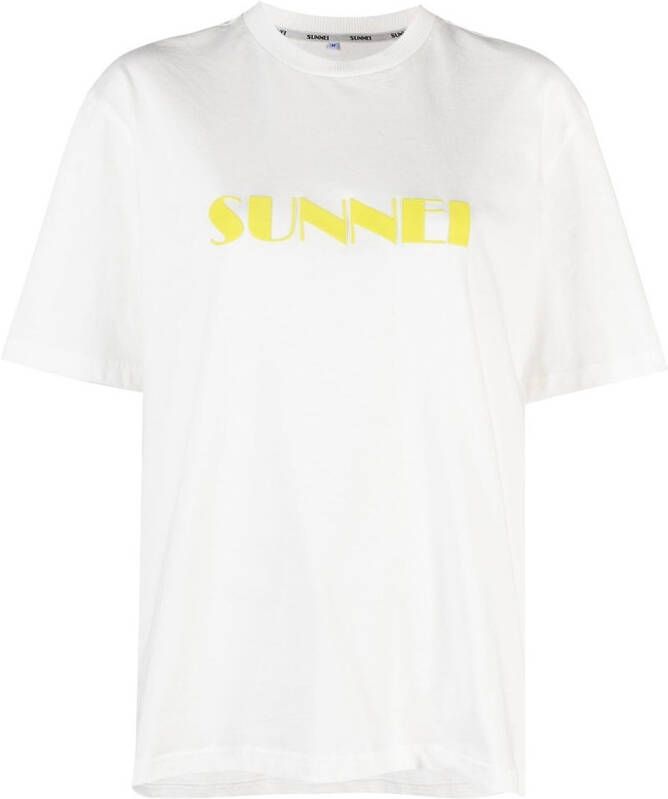 Sunnei T-shirt met logoprint Wit