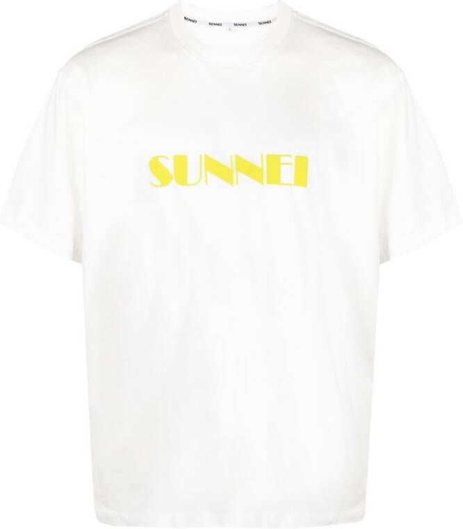 Sunnei T-shirt met logoprint Wit