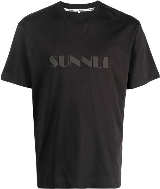 Sunnei T-shirt met logoprint Zwart