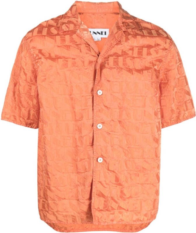 Sunnei Overhemd met jacquard Oranje