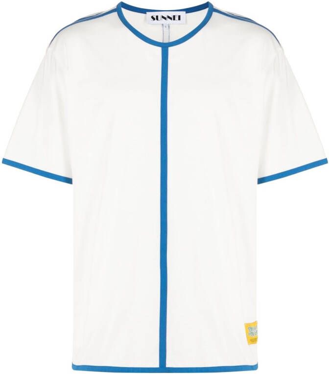Sunnei Poloshirt met colourblocking Wit