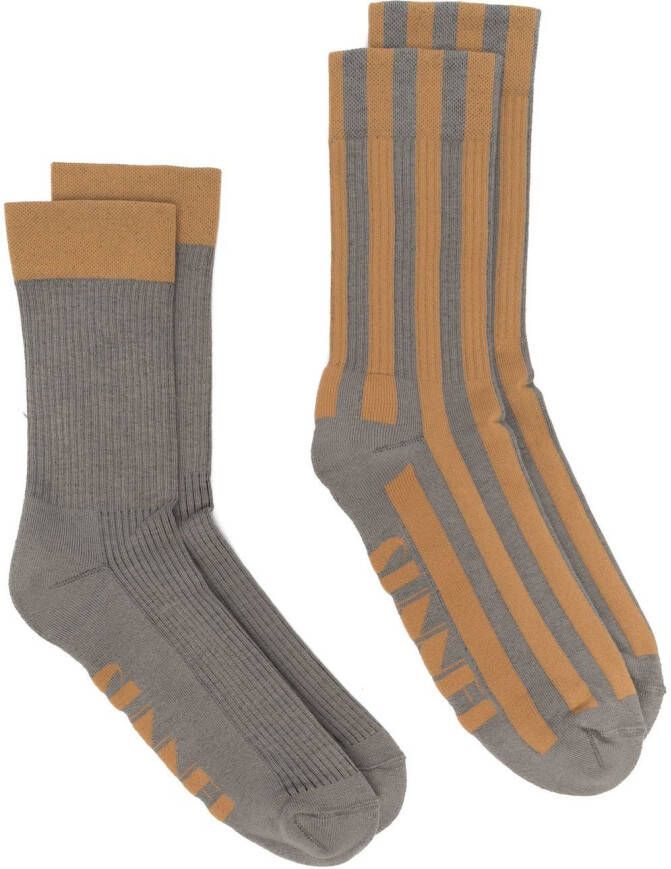 Sunnei Set van 2 paar sokken Grijs