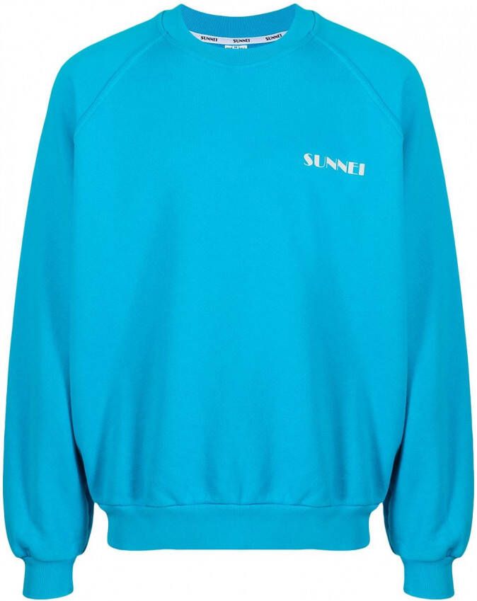 Sunnei Sweater met logoprint Blauw