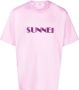 Sunnei T-shirt met geborduurd logo Roze - Thumbnail 1