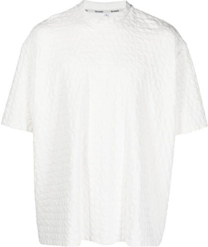 Sunnei T-shirt met logo-reliëf Wit