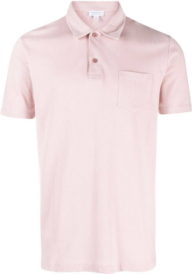 Sunspel Katoenen poloshirt Roze