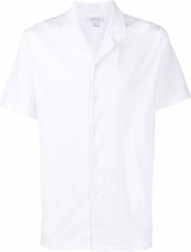 Sunspel Overhemd met gespreide kraag Wit