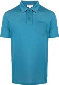 Sunspel Poloshirt met korte mouwen Blauw