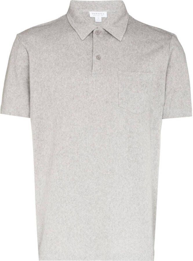 Sunspel Poloshirt met korte mouwen Grijs