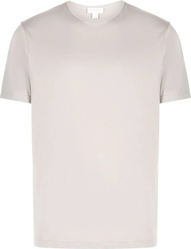 Sunspel T-shirt met ronde hals Grijs