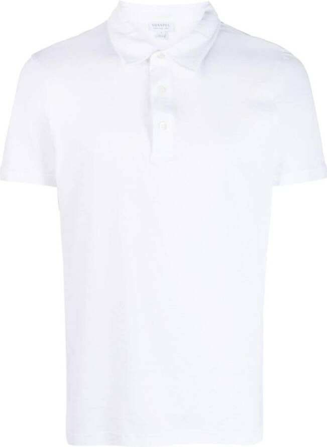 Sunspel Katoenen poloshirt Wit