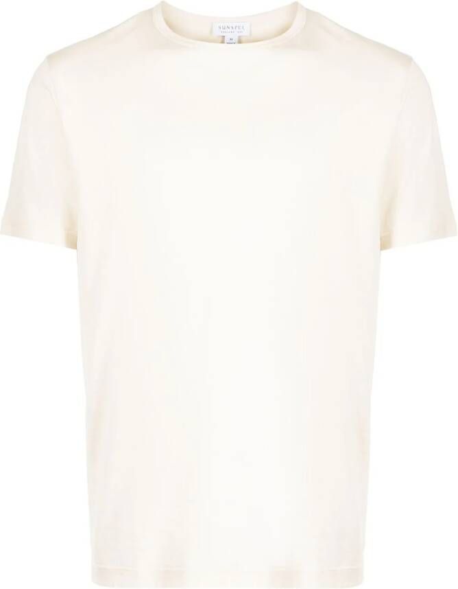 Sunspel Katoenen T-shirt Beige