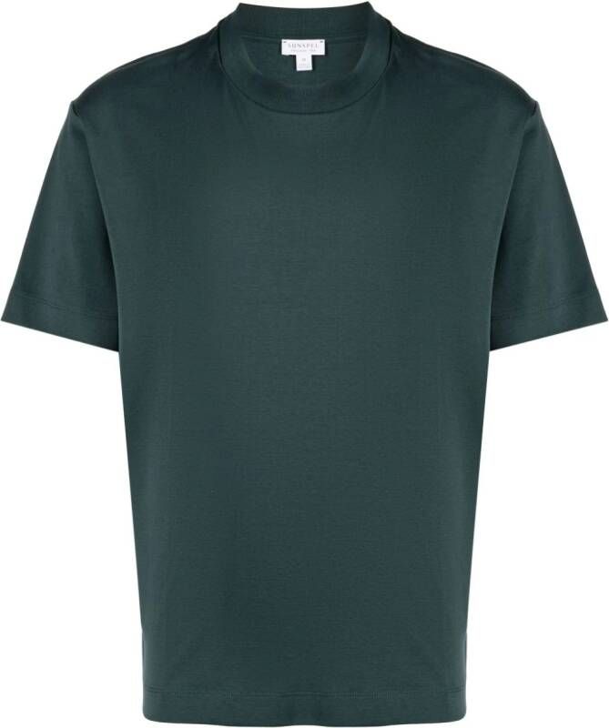 Sunspel T-shirt met ronde hals Groen