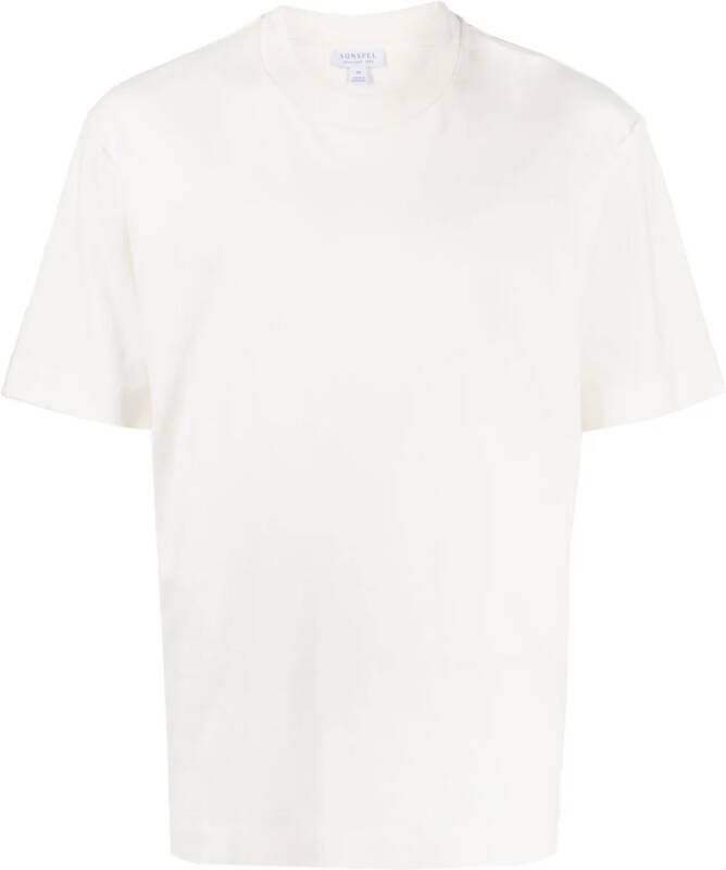 Sunspel T-shirt met ronde hals Wit