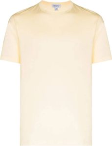 Sunspel T-shirt met ronde hals Geel