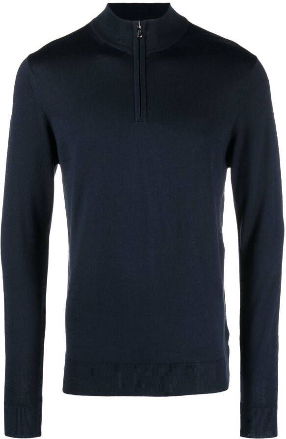 Sunspel Trui met hoge hals Blauw