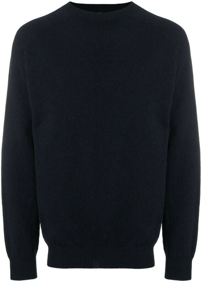 Sunspel trui met ronde hals Blauw
