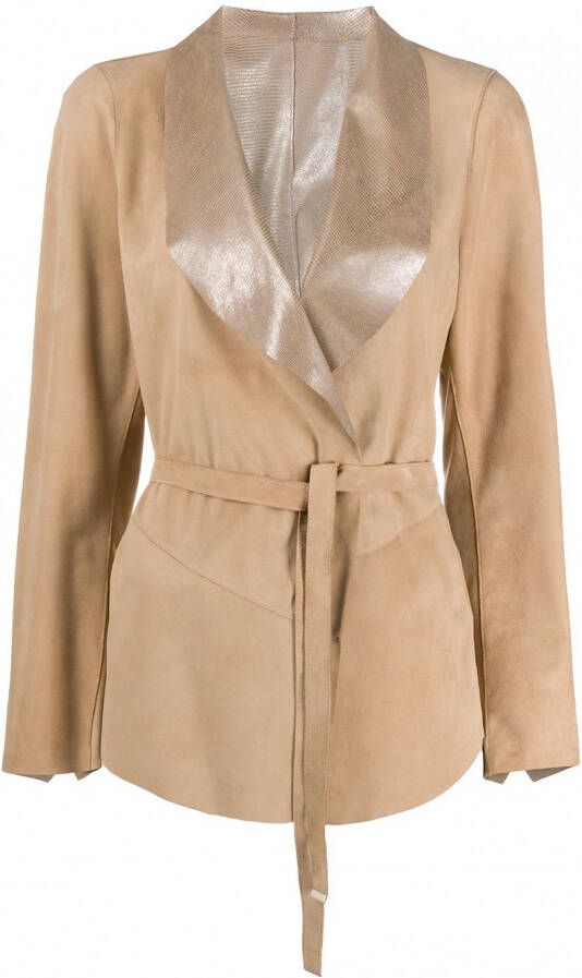 Suprema Jack met sjaalrevers Bruin