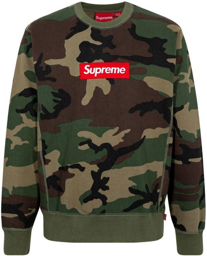Supreme Sweater met camouflageprint Groen