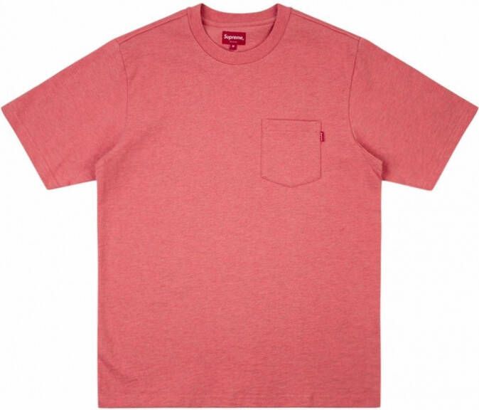Supreme T-shirt met borstzak Rood