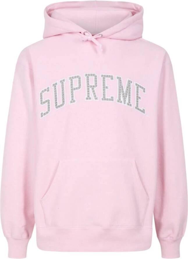 Supreme Hoodie met logo Roze
