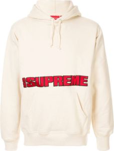 Supreme Hoodie met logo Wit