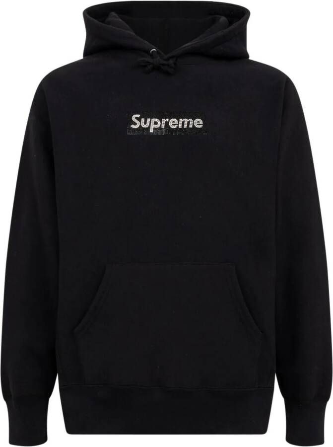 Supreme Hoodie met logo Zwart