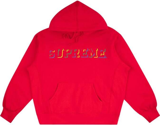 Supreme Hoodie met print Rood