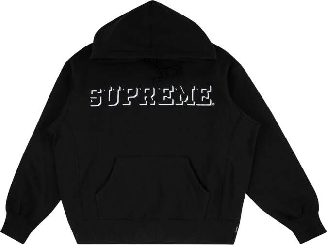Supreme Hoodie met print Zwart
