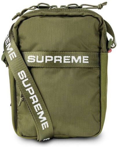 Supreme Schoudertas met logoprint Groen